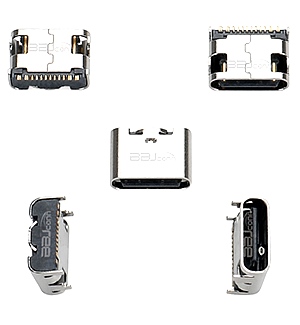 TYPE-C 16PIN female board type L=6.2 5A (integrated)