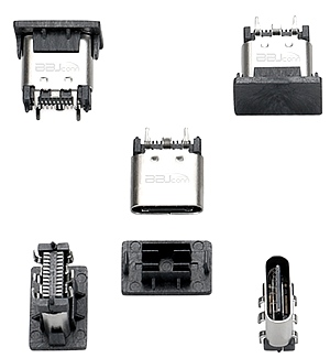 TYPE-C 24PIN female seat upright H8.8